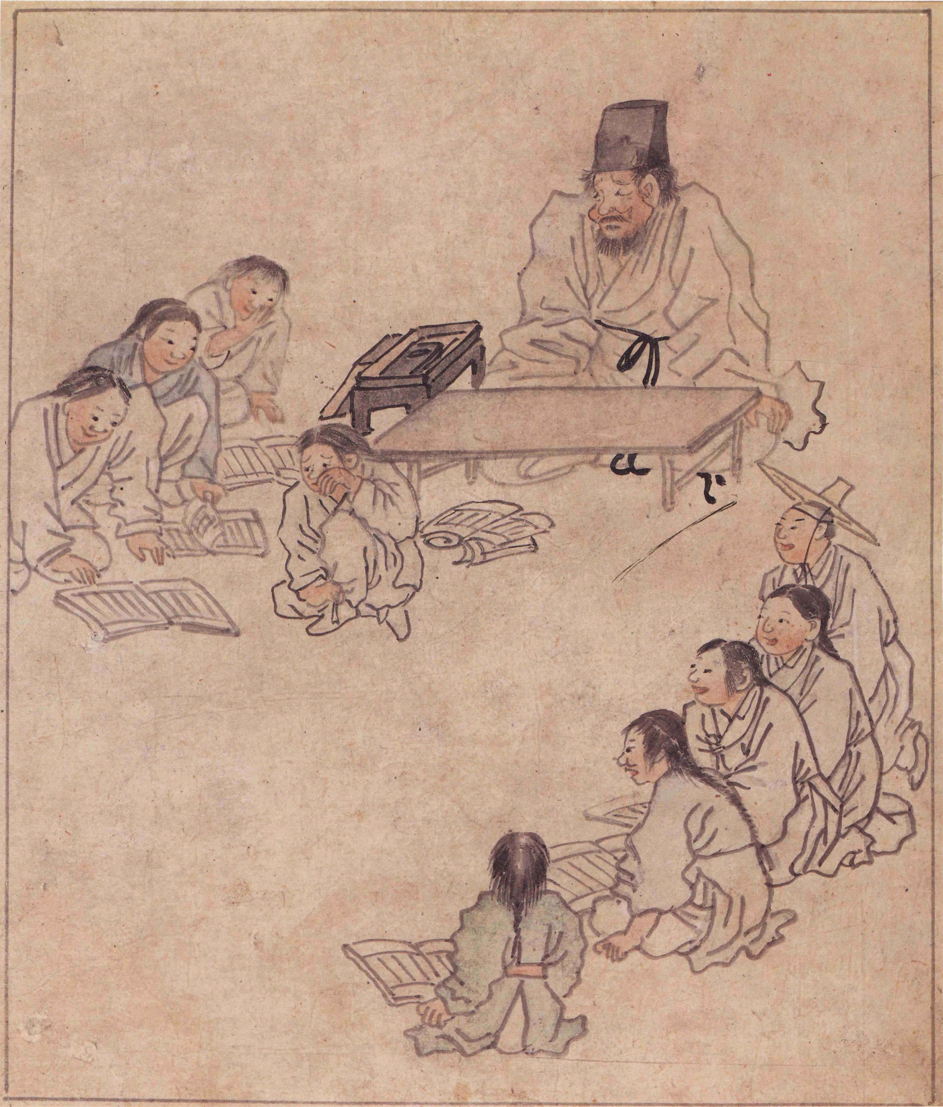 Seodang — The Village School, by Kim Hong-do